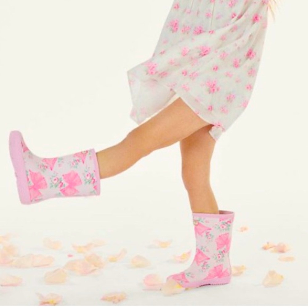 Hunter LoveShackFancy Classic Rain Boot Toddler / Kid Rose Beaux